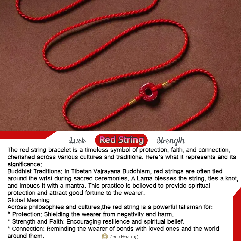 Zen Healing WenChang Knot Red String Luck Bracelet