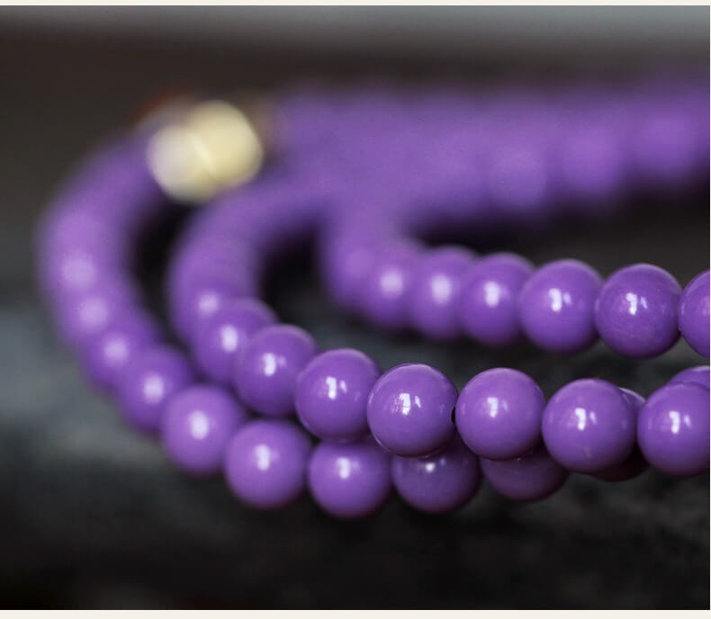 Zen healing 108 Beads Amethyst Mica Spiritual Healing Mala Bracelet
