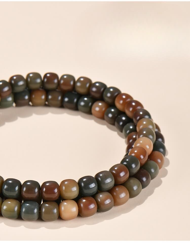 108 Mala Beads Color Bodhi Seed Dzi Bead Keep Away Evil Spirits Bracelet