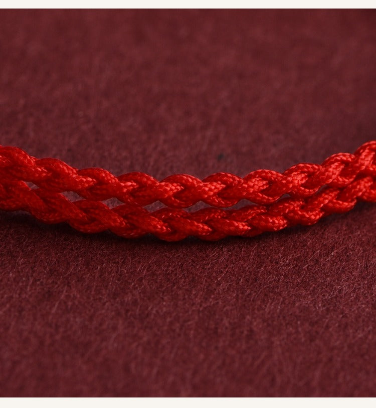 Zen Healing 2025 Chinese Zodiac 999 Silver Red String Protection Bracelet