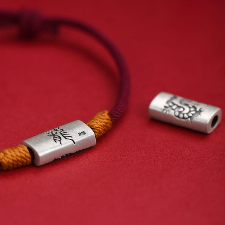 99 Sterling Silver Zodiac Red String Bracelet