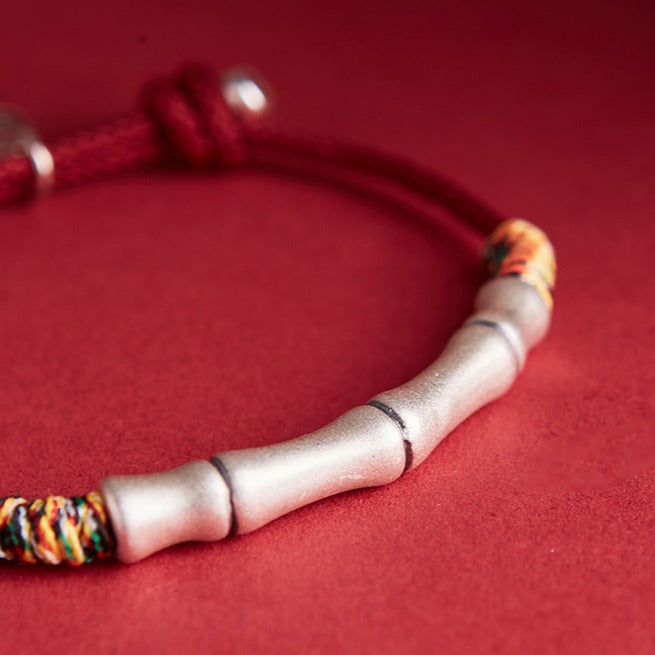 Zen Healing 999 Sterling Silver Year of the Snake Red String Blessing Braided Bracelet