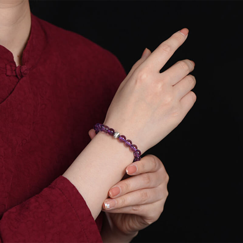 Bracelet Améthyste-Palourde•Intuition•Intelligence•Santé