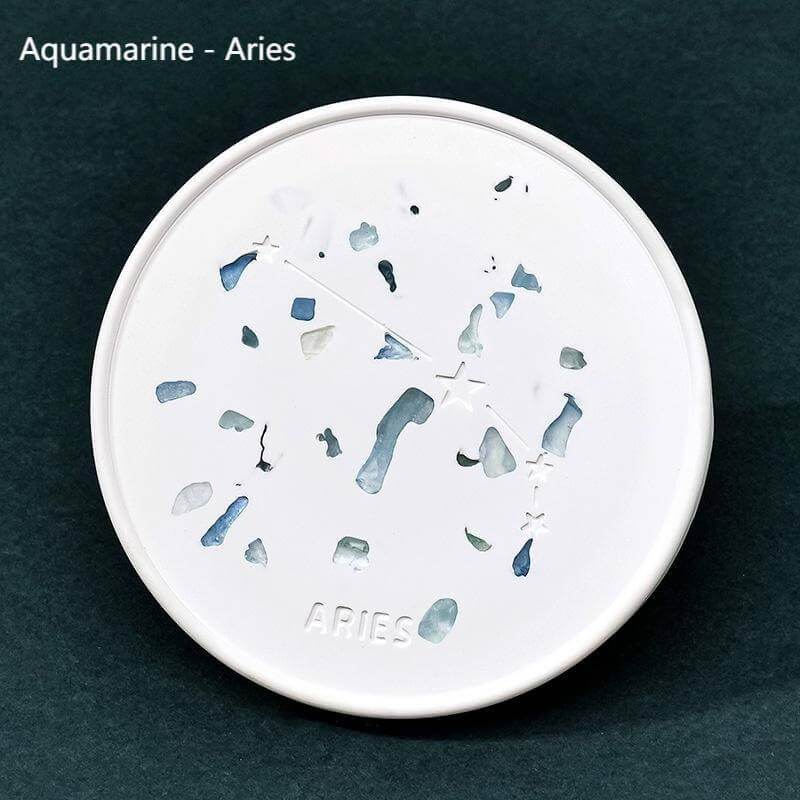 Dessous de verre en pierres précieuses astrologiques – La guérison astrale à portée de main