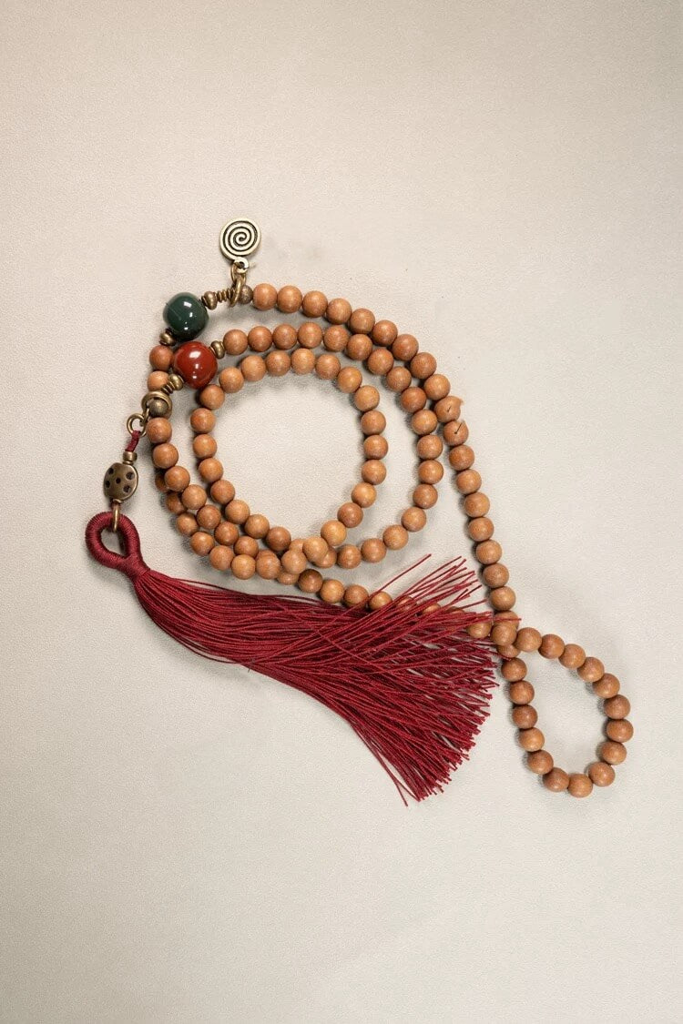 Buddhist Beads - Sandalwood Mala Beads for Mindfulness
