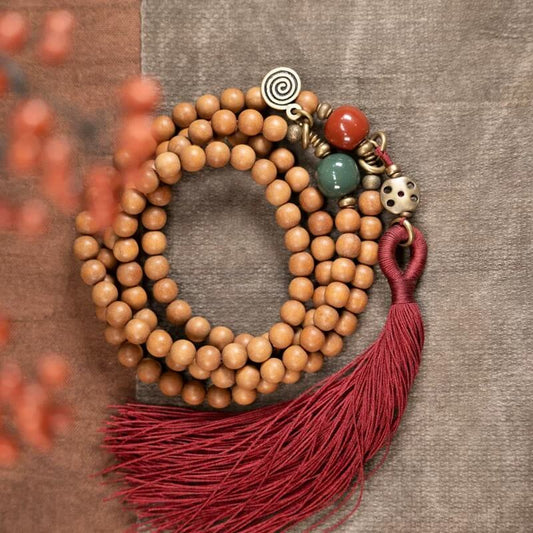 Buddhist Beads - Sandalwood Mala Beads for Mindfulness