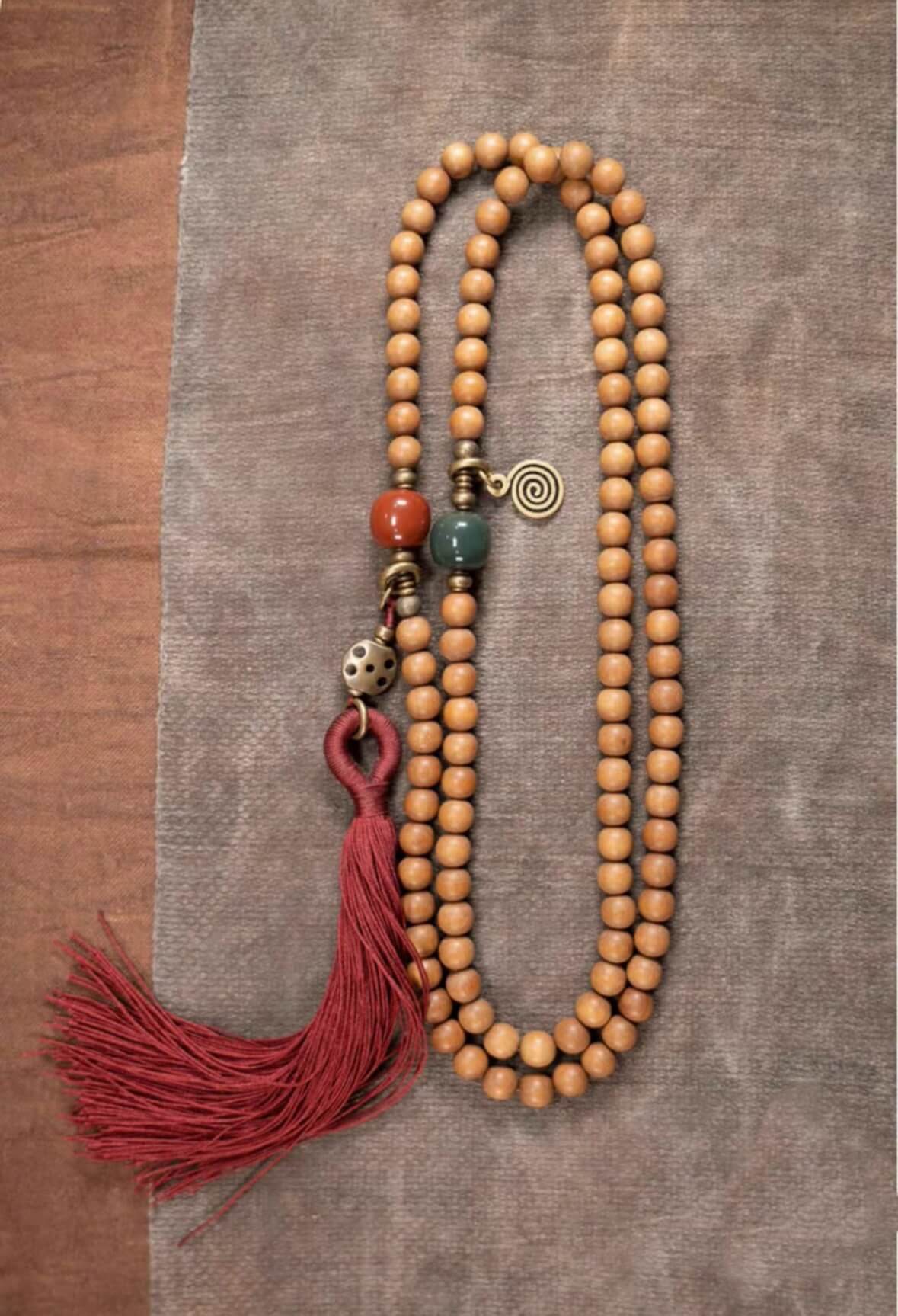 Buddhist Beads - Sandalwood Mala Beads for Mindfulness