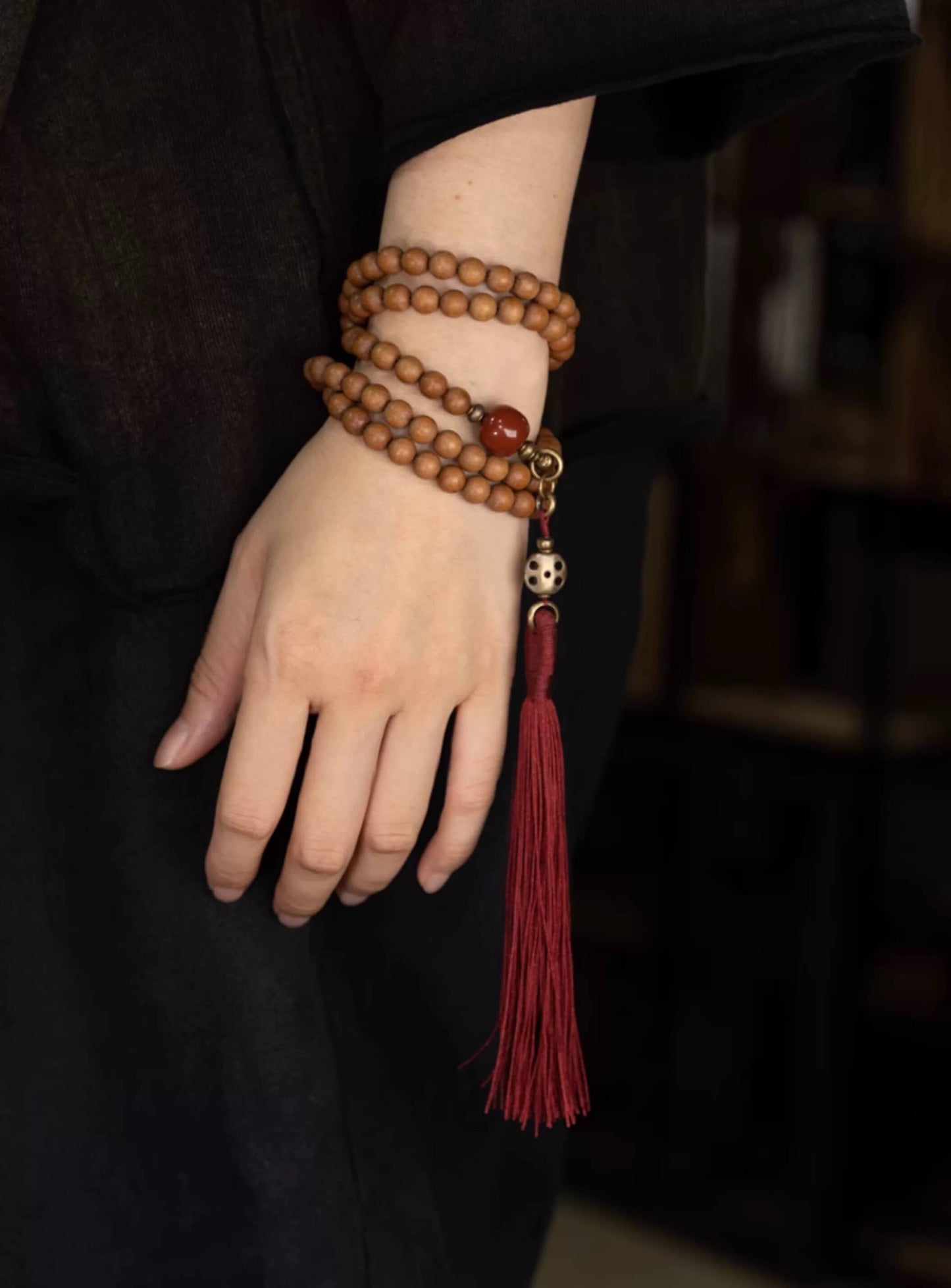 Buddhist Beads - Sandalwood Mala Beads for Mindfulness