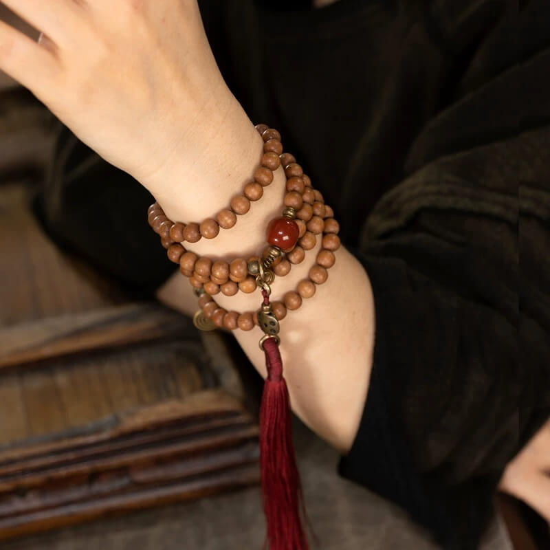Buddhist Beads - Sandalwood Mala Beads for Mindfulness