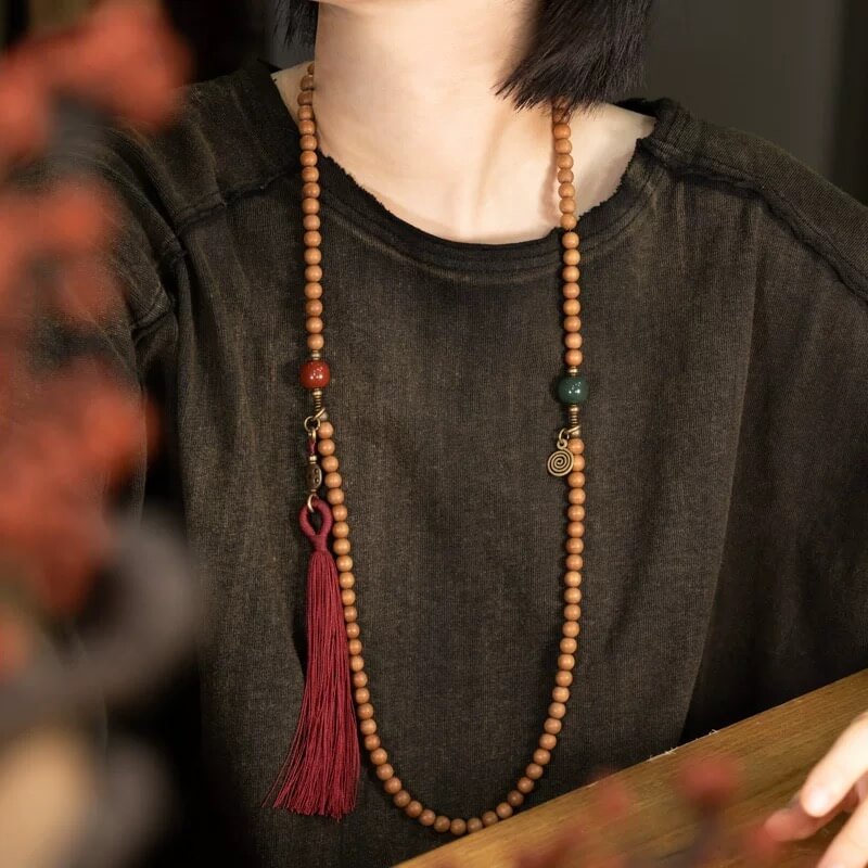 Buddhist Beads - Sandalwood Mala Beads for Mindfulness