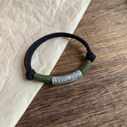Bracelet bouddhiste avec mantra à six mots – Paix propice