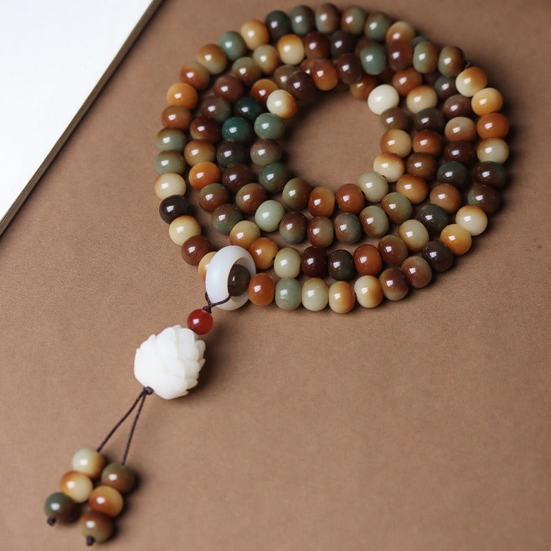 Dunhuang Bodhi Seed Dzi Bead Keep Away Evil Spirits Bracelet