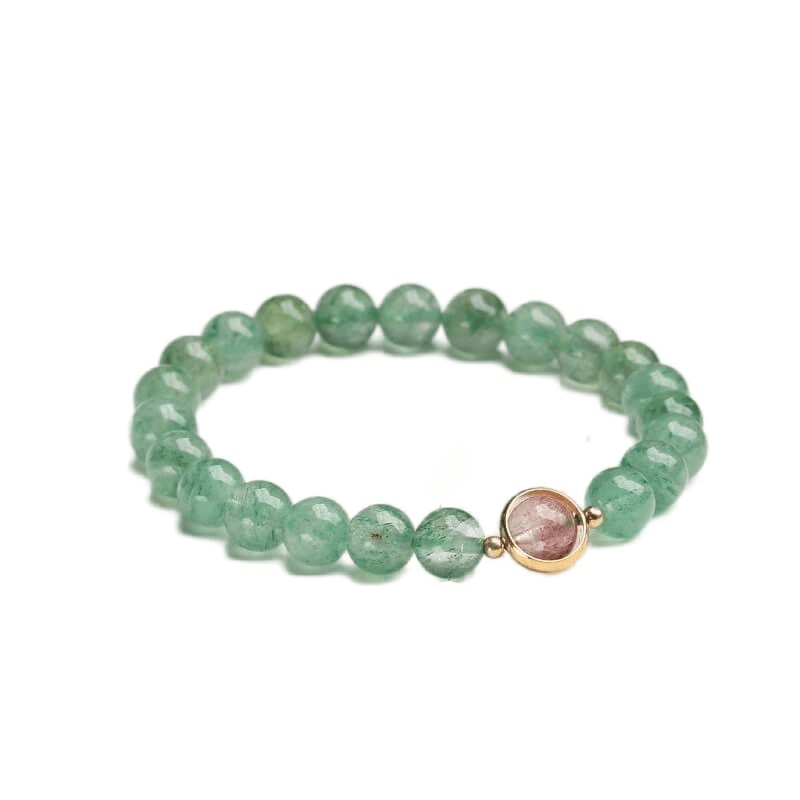 Quartz fraise verte enchanté Fraise verte-Amour•Chanceux