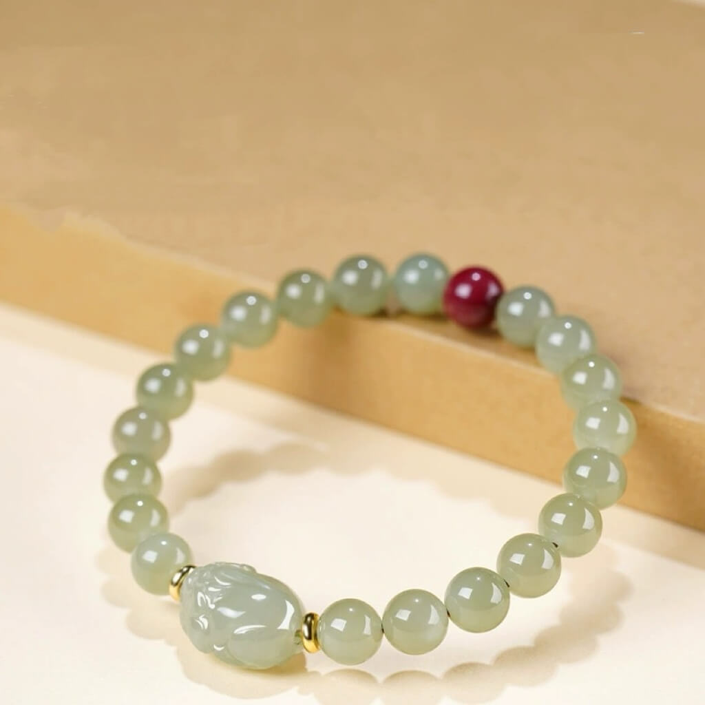 Hetian Jade Pixiu Bracelet - Wealth Attraction · Lucky Amulet