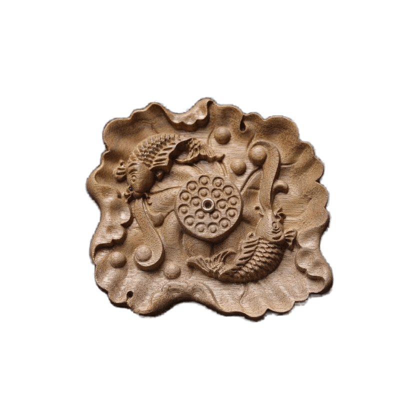 Porte-encens en feuille de lotus Nanmu - Paisible • Guérison
