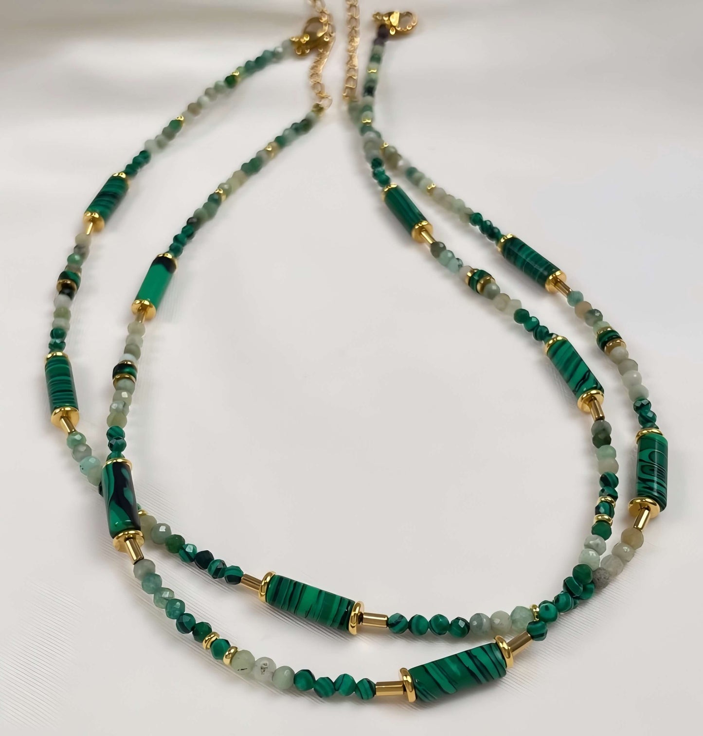 Malachite Vintage Necklace-Heal•Balance•Sooth