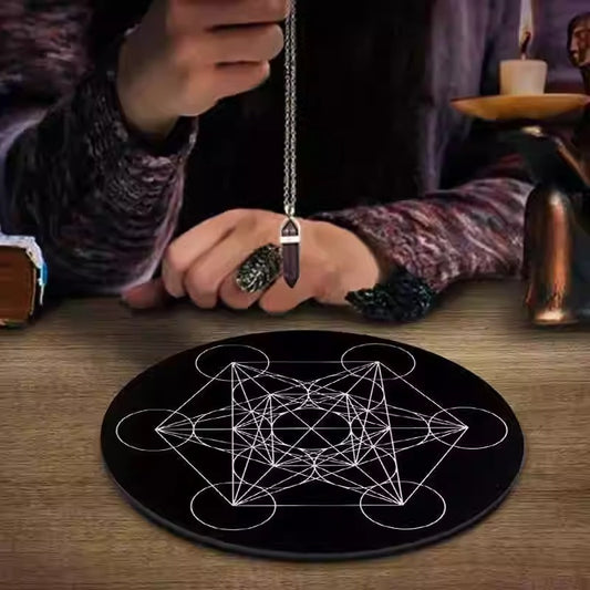Metatron Pendulum Mat Rubber Crystal Grid Ritual Mouse Pad Meditation Ornaments