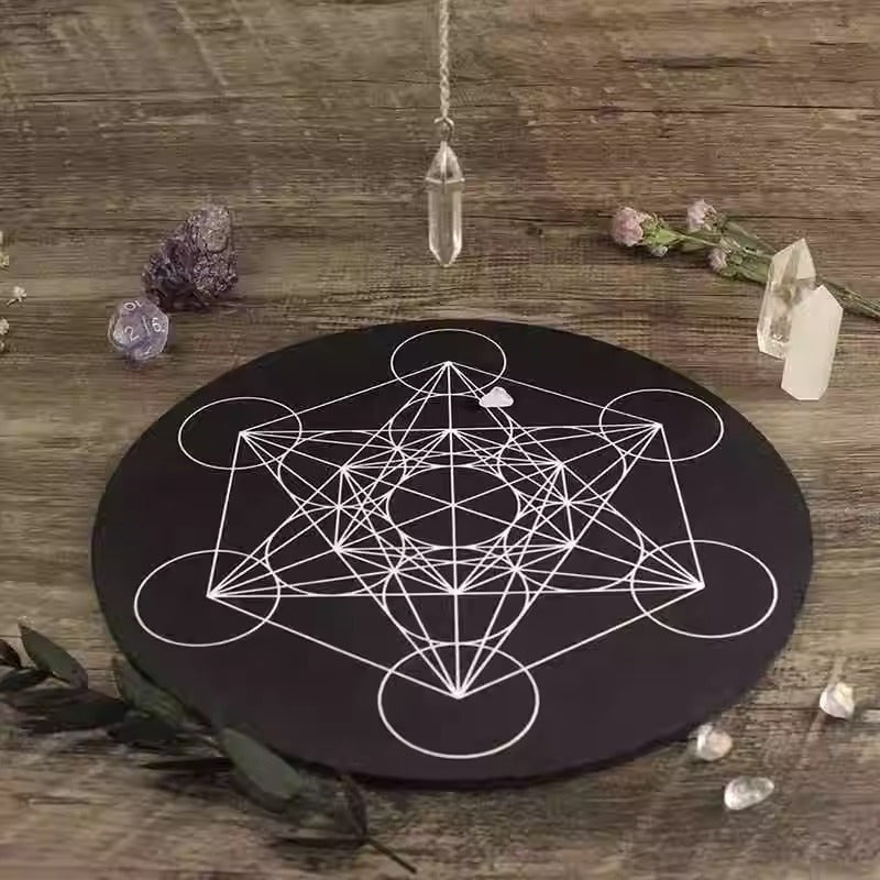 Metatron Pendulum Mat Rubber Crystal Grid Ritual Mouse Pad Meditation Ornaments