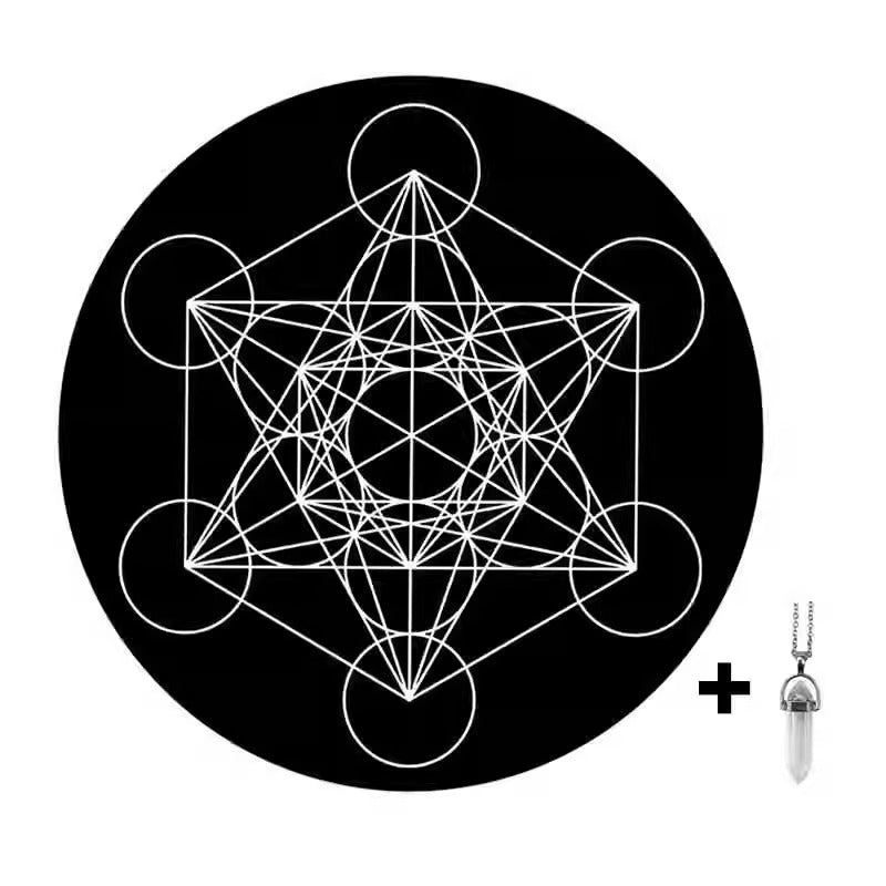 Metatron Pendulum Mat Rubber Crystal Grid Ritual Mouse Pad Meditation Ornaments