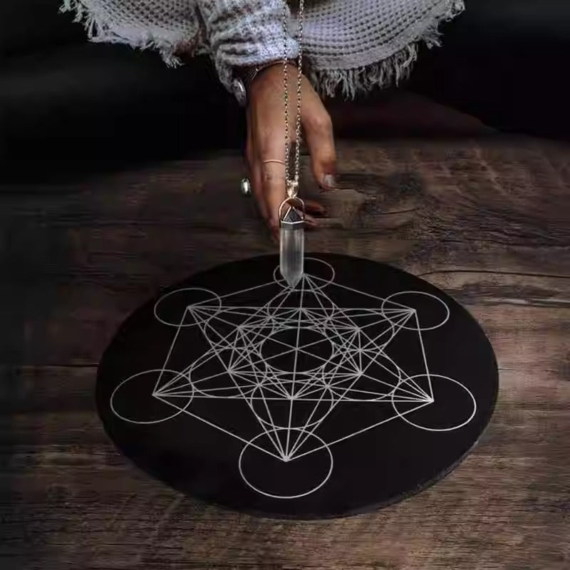 Metatron Pendulum Mat Rubber Crystal Grid Ritual Mouse Pad Meditation Ornaments