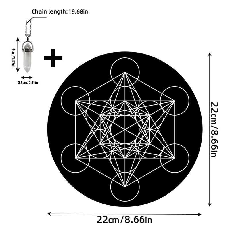 Metatron Pendulum Mat Rubber Crystal Grid Ritual Mouse Pad Meditation Ornaments