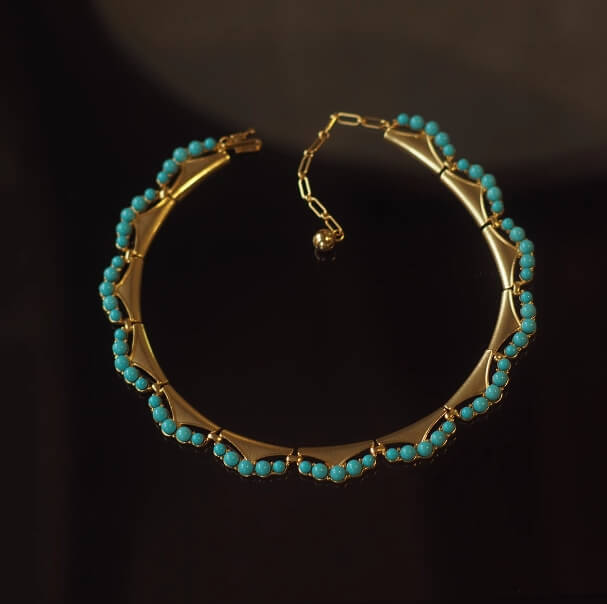 Monet Turquoise Vintage Necklace-Good Luck•Healthy•Confidence