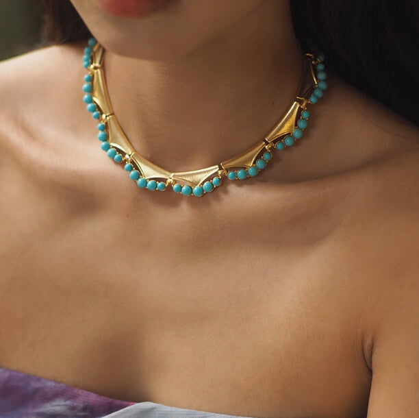 Monet Turquoise Vintage Necklace-Good Luck•Healthy•Confidence