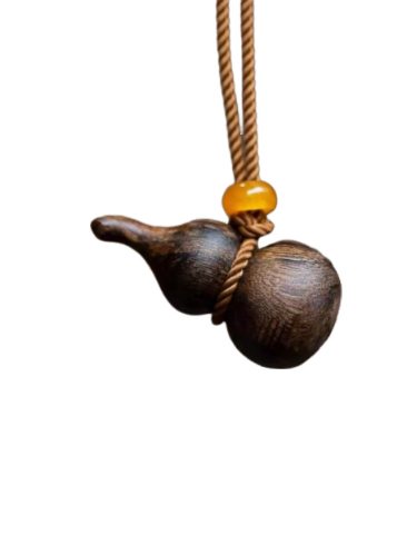 Natural Agarwood Gourd Fortune Necklace-Luck•Fortune