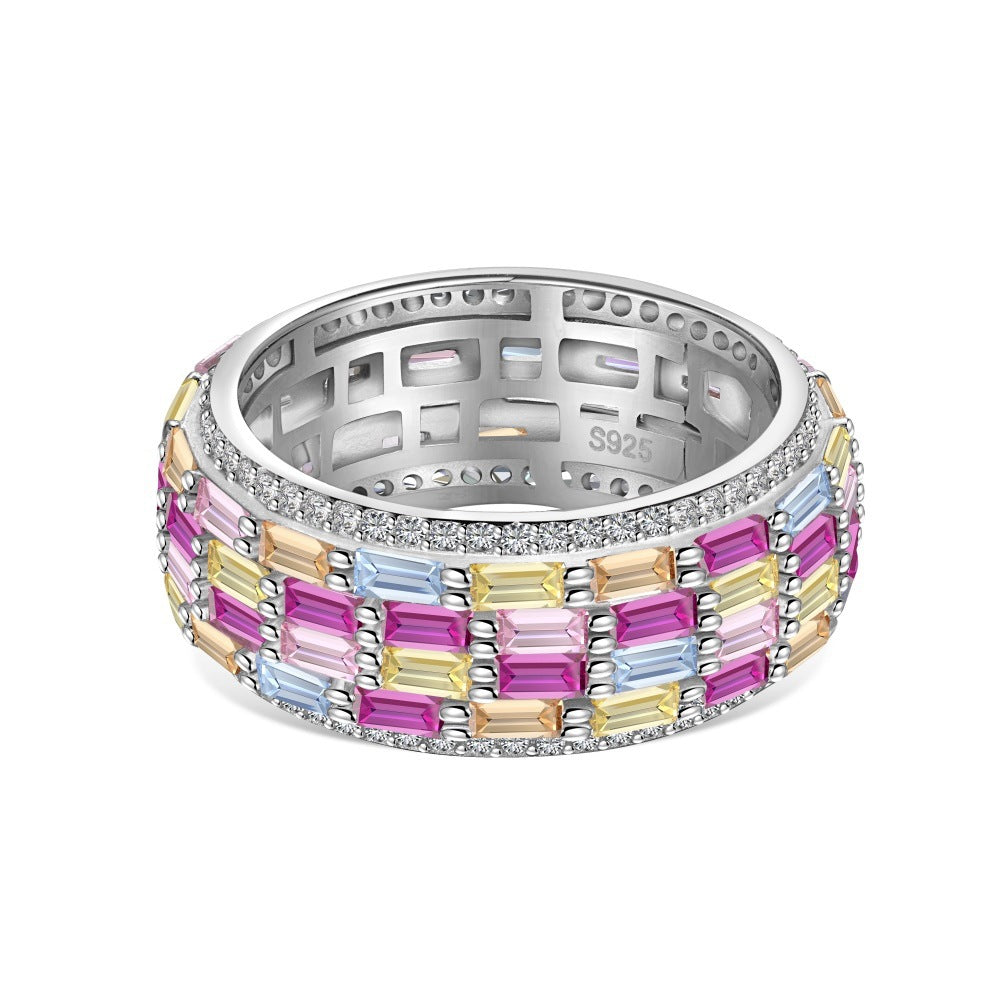 Zen Healing 925 Sterling Silver Vibrant Cubic Zirconia Ring