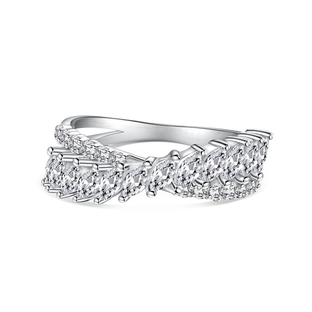 Zen Healing 925 Sterling Silver Vibrant Cubic Zirconia Ring