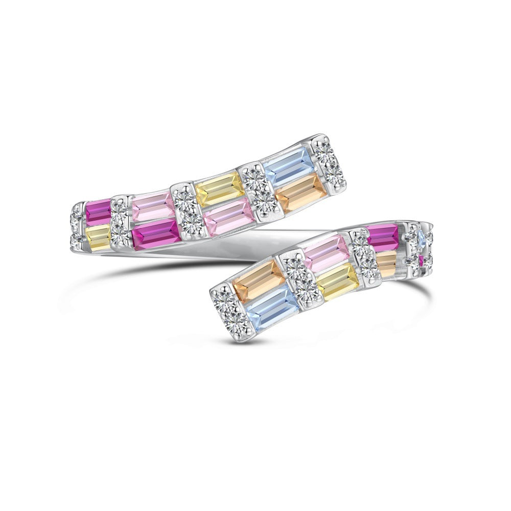 Zen Healing 925 Sterling Silver Vibrant Cubic Zirconia Ring