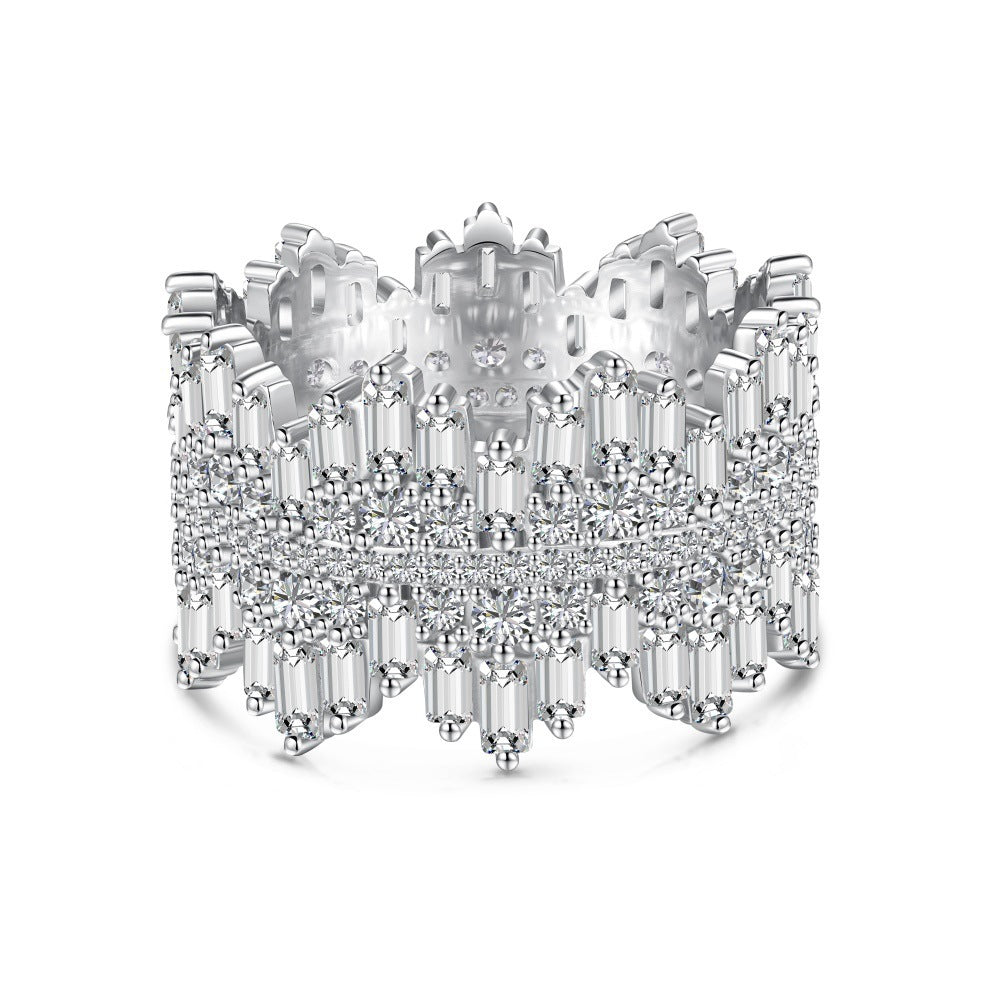 Zen Healing 925 Sterling Silver Vibrant Cubic Zirconia Ring
