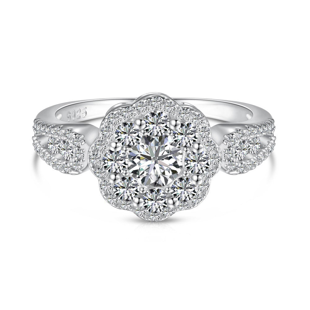 Zen Healing 925 Sterling Silver Vibrant Cubic Zirconia Ring