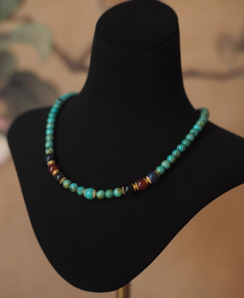 Turquoise Agate Vintage Necklace-Harmony•Healing•Health