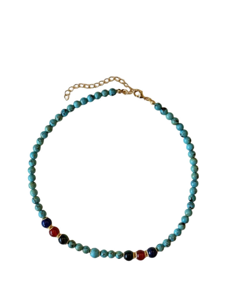 Turquoise Agate Vintage Necklace-Harmony•Healing•Health