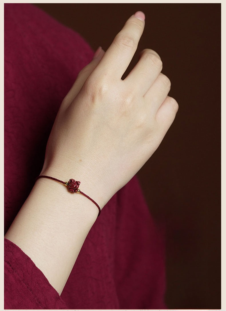 Free Today:Zen Healing 2025 Chinese Zodiac Cinnabar Red String Luck Bracelet