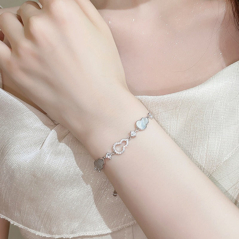 Zen Healing 925 Silver Charm Luck Gourd Bracelet