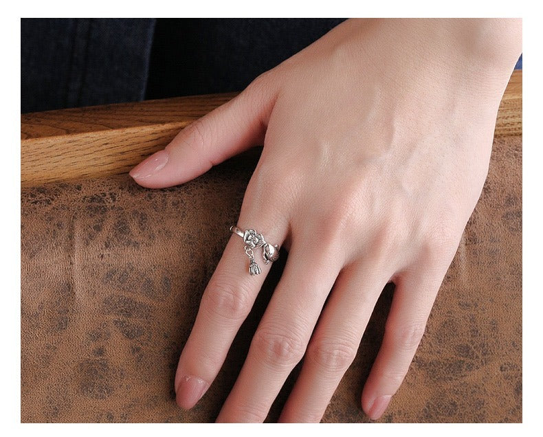 Zen Healing 925 Silver Koi Fish Luck Ring