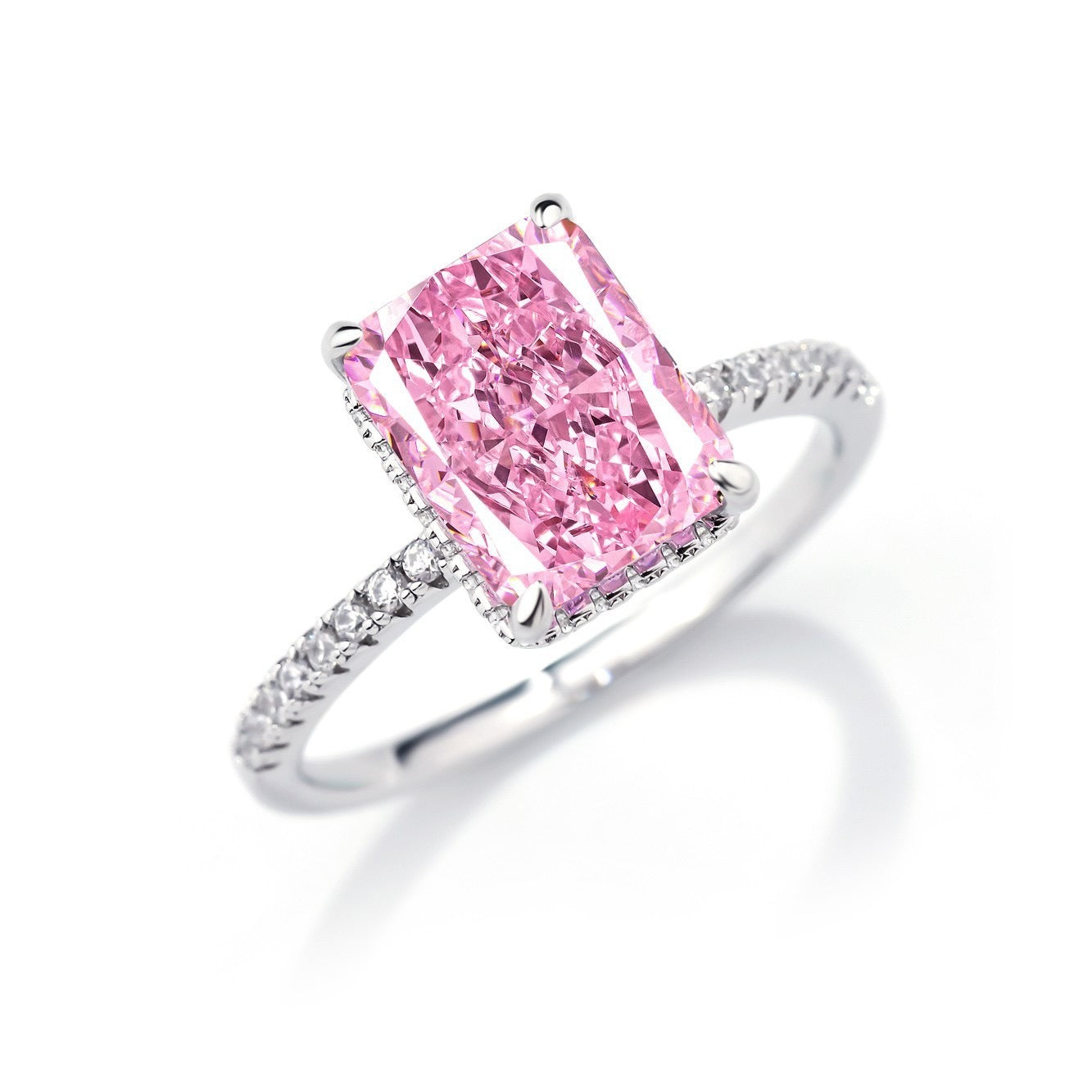 Zen Healing 925 Sterling Silver Colored Zircon Super Flash Wedding Ring
