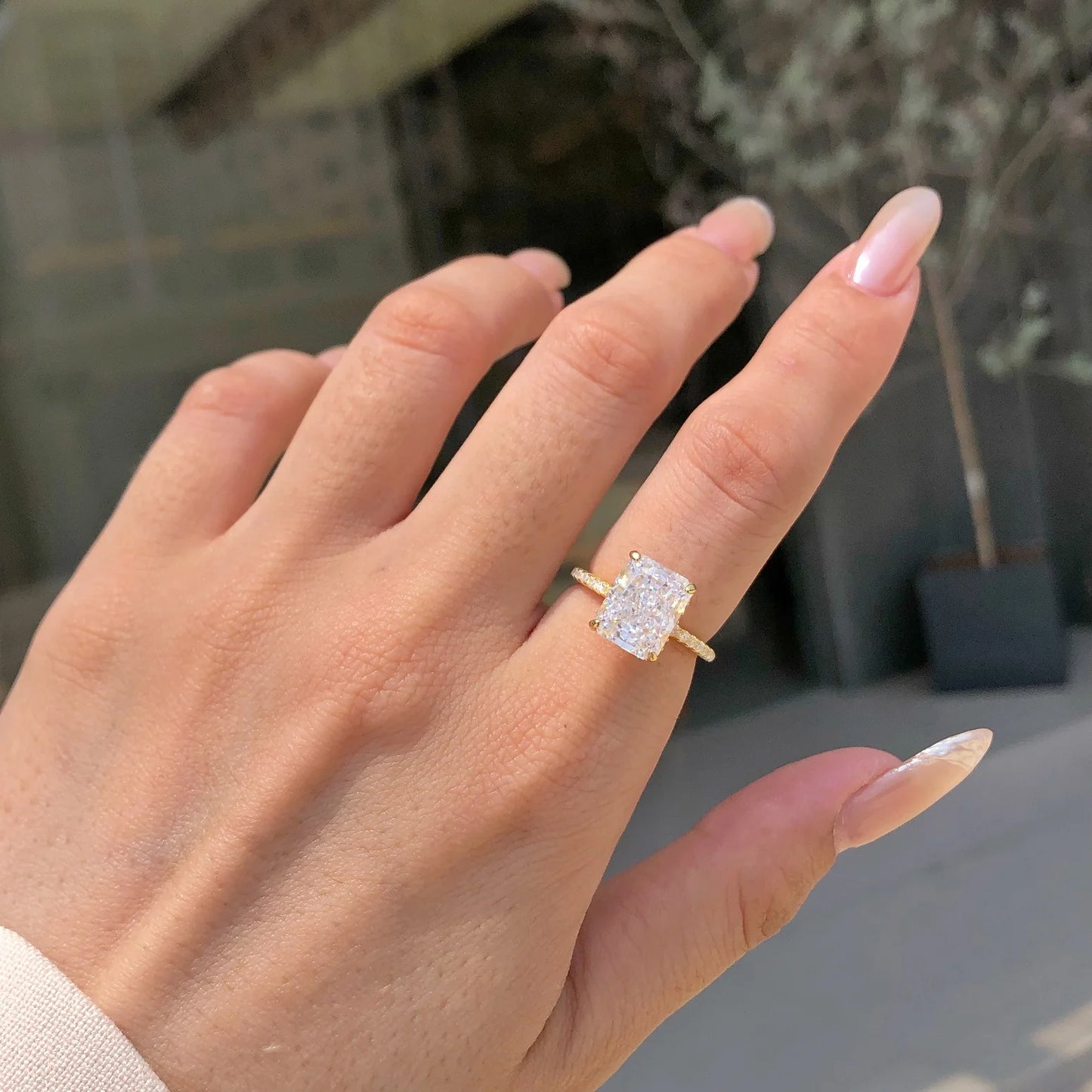 Zen Healing 925 Sterling Silver Colored Zircon Super Flash Wedding Ring
