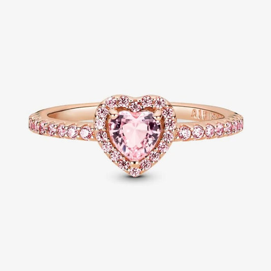 Zen Healing 925 Sterling Silver Luxury Cubic Zircon Heart Ring