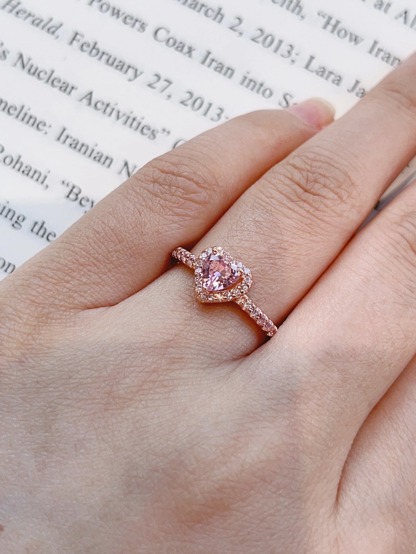 Zen Healing 925 Sterling Silver Luxury Cubic Zircon Heart Ring