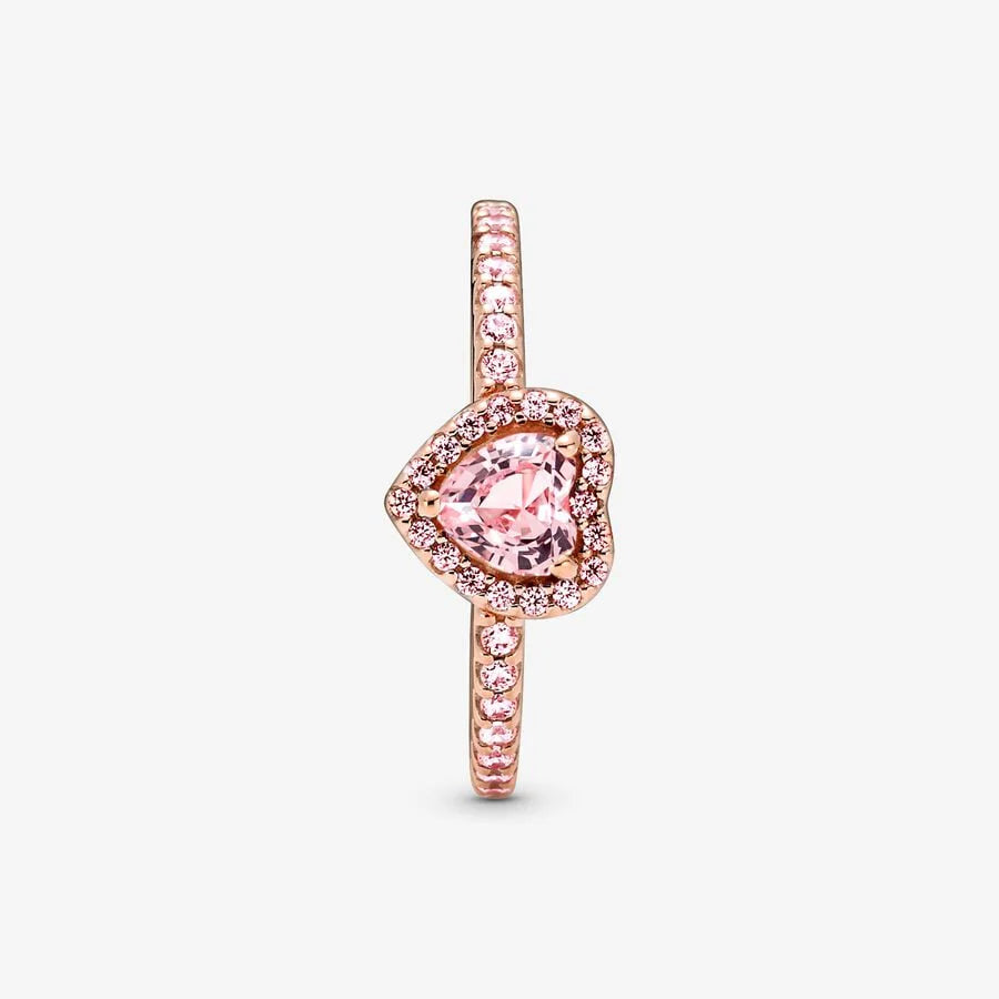Zen Healing 925 Sterling Silver Luxury Cubic Zircon Heart Ring