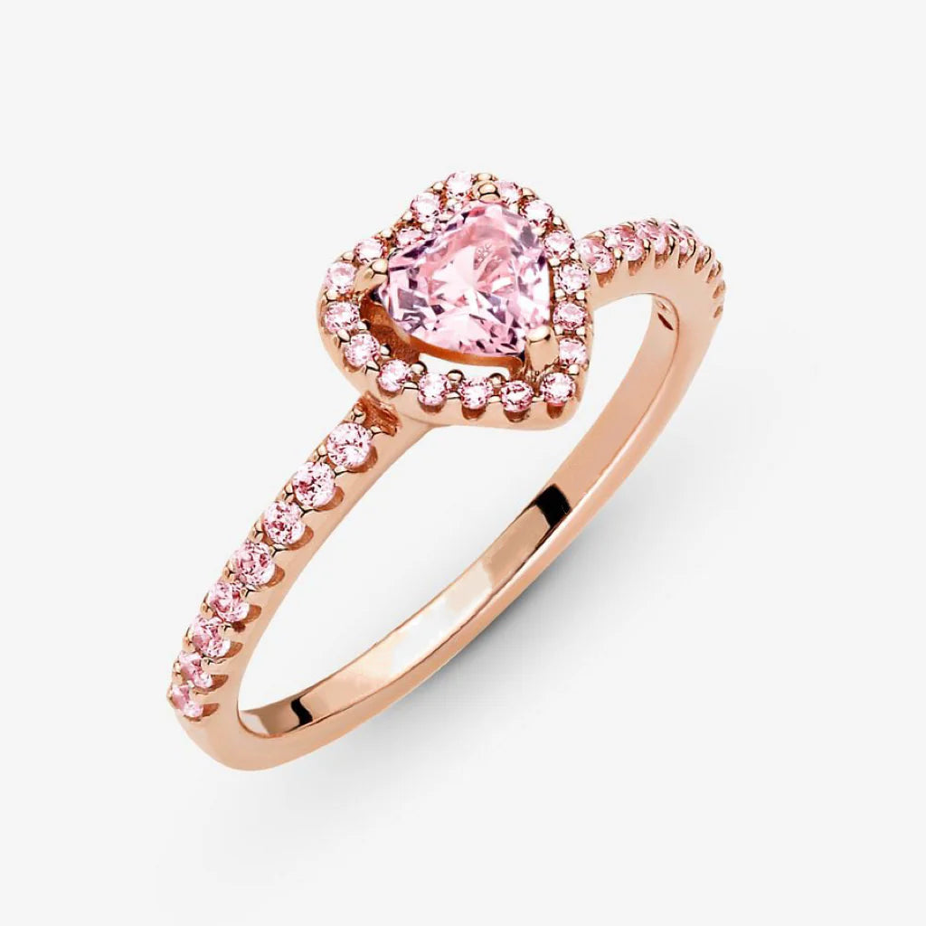 Zen Healing 925 Sterling Silver Luxury Cubic Zircon Heart Ring