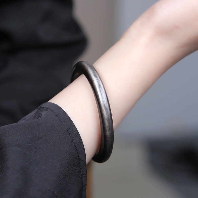 Zen Healing Black Obsidian Protection Bracelet Bangle