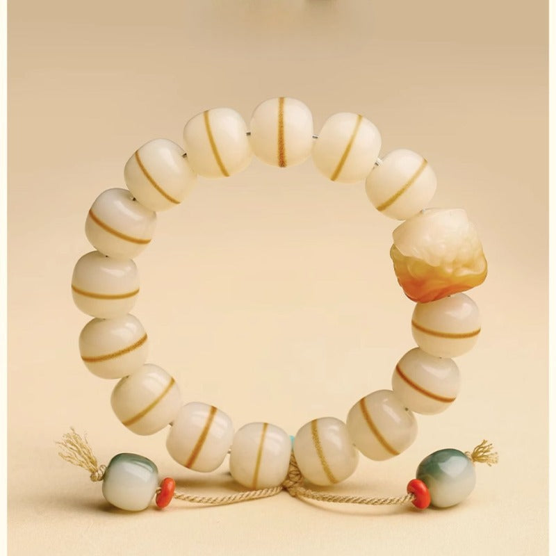 Zen Healing Bodhi Seed Lion Wisdom Bracelet