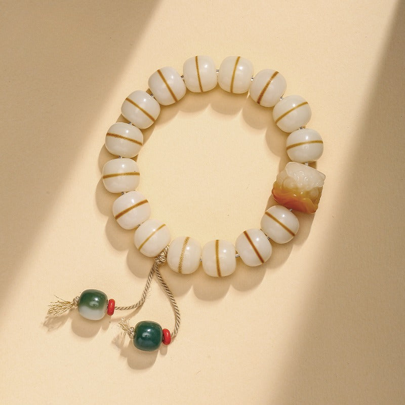 Zen Healing Bodhi Seed Lion Wisdom Bracelet