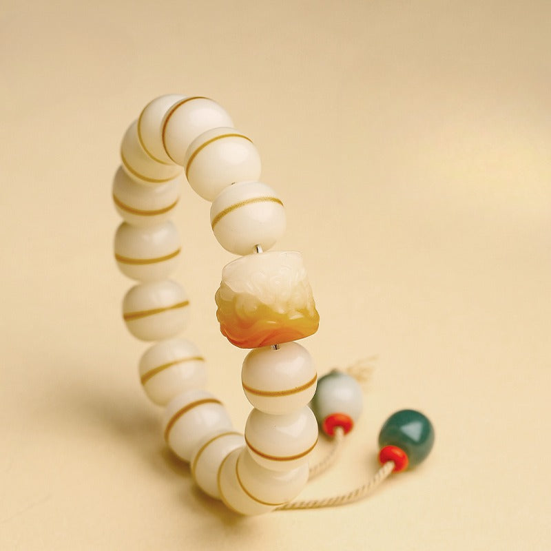 Zen Healing Bodhi Seed Lion Wisdom Bracelet