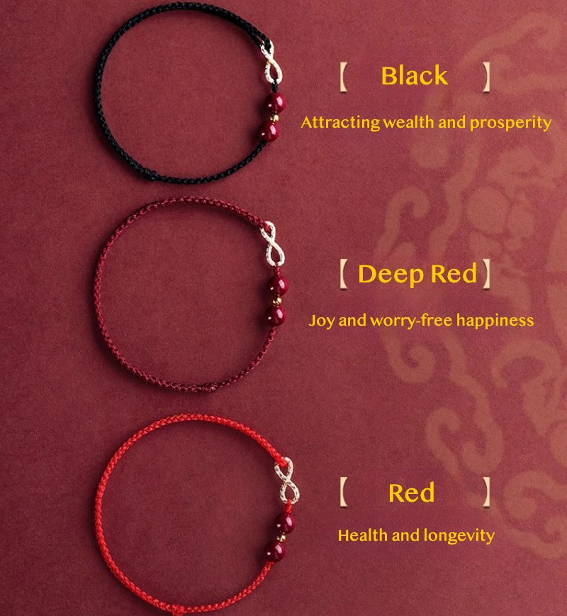 Zen Healing Cinnabar 14K Gold Protection Bracelet Anklet