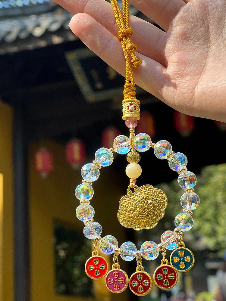 Zen Healing Five-Way Fortune God Multicolor Wealth Car Hanging Ornament